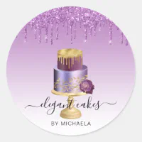 round purple wedding cakes
