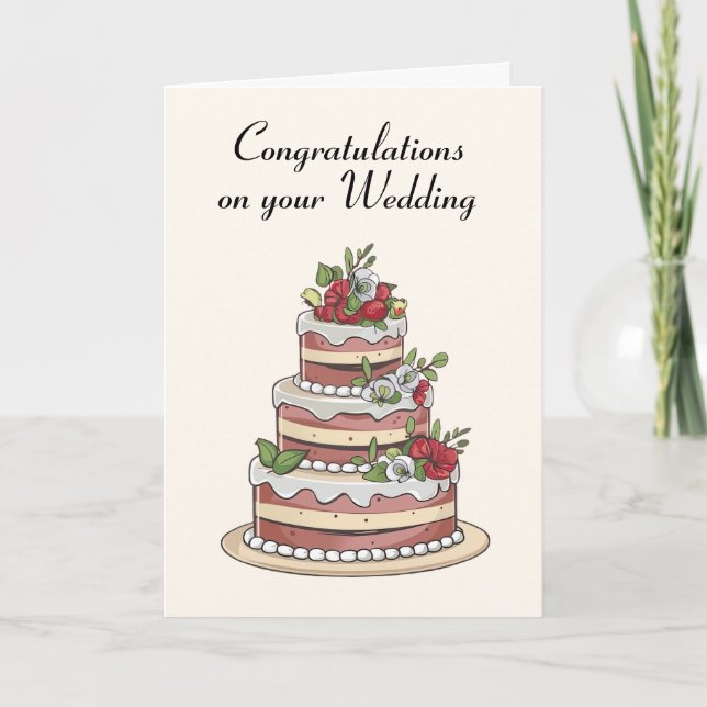 Wedding Cake Greeting Card (Front)