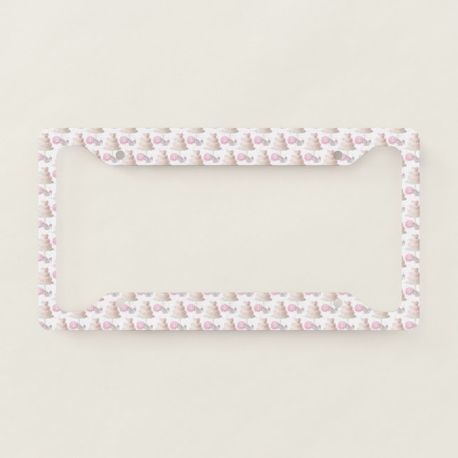 Wedding Cake License Plate Frame (Front)