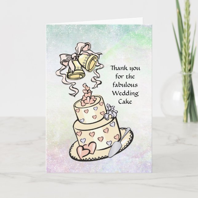 Wedding Cake - Many Uses - Bridal Services Thank You Card (Front)