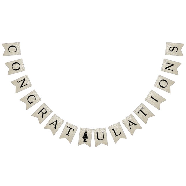 Wedding Cake Monogram Bunting Flags (All)