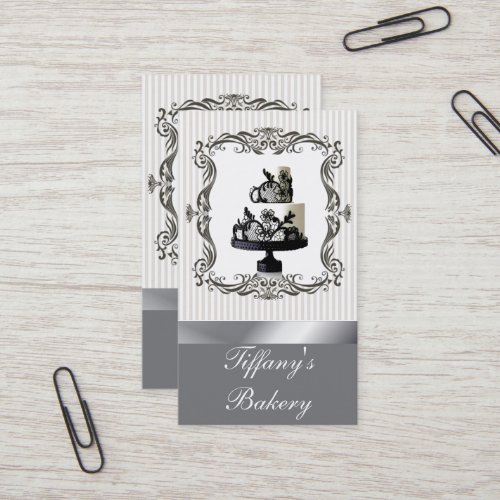 Posh Boutique Bakery Wedding Cake Business Cards