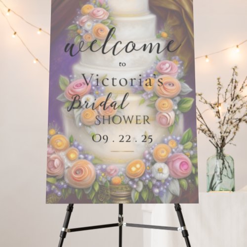 Wedding Cake Photo Welcome Bridal Shower Foam Board