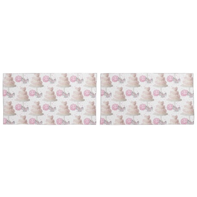 Wedding Cake Pillowcases (Front-Set)