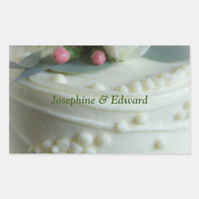 Wedding Cake Rectangular Sticker (Front)