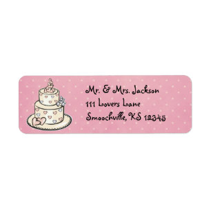 Wedding Cake Return Address Labels