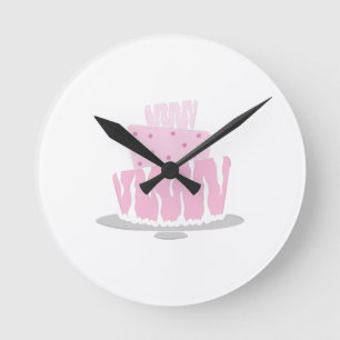Wedding Cake Round Clock