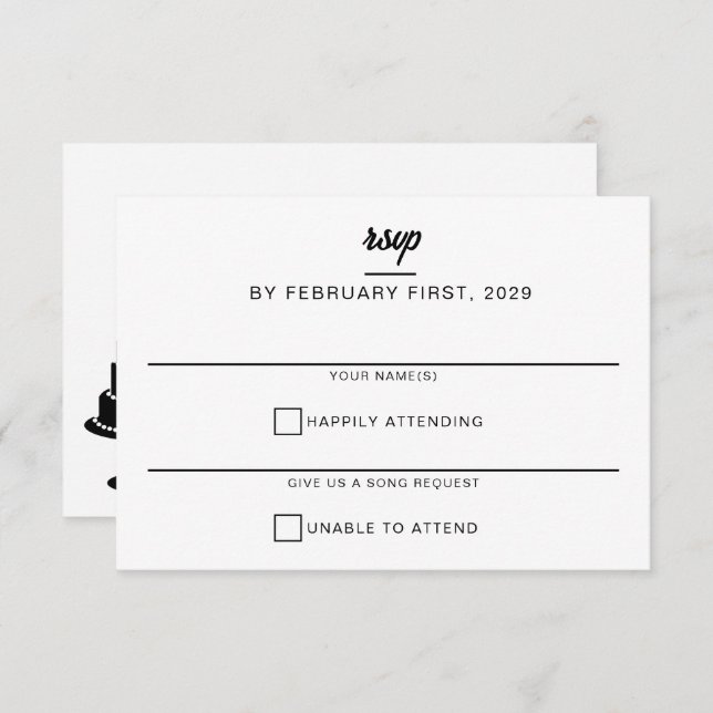 Wedding Cake RSVP Card (Front/Back)