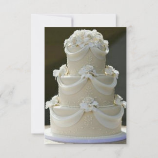 Wedding cake save the date card