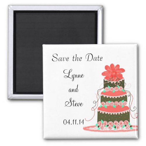 Wedding Cake Save the Date Magnet