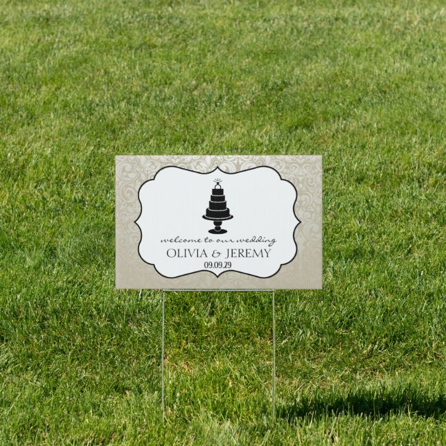 Wedding Cake Sign (Insitu)