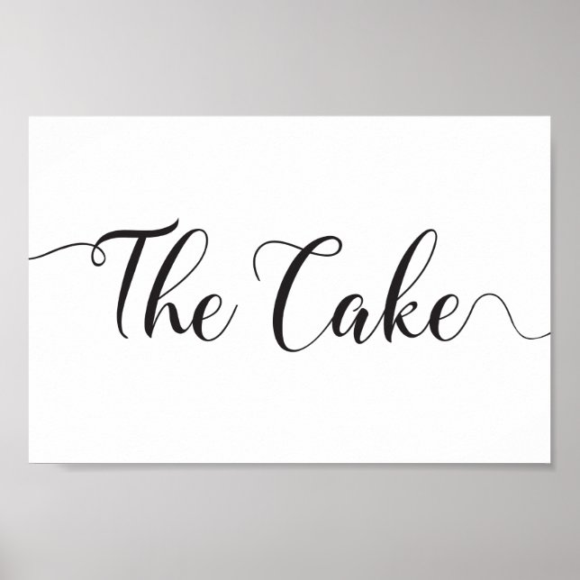 Wedding Cake Sign. The Cake Poster (Front)