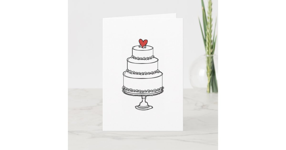 simple wedding cake sketches