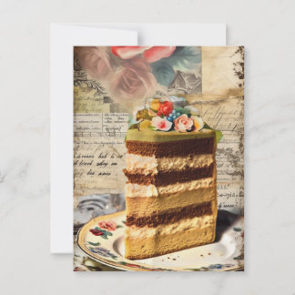 Wedding Cake Slice Postcard