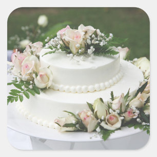 Wedding Cake Square Sticker