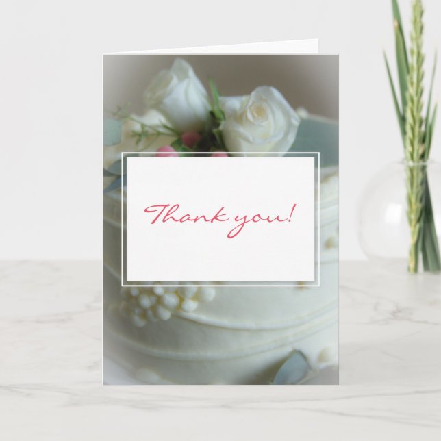 Wedding Cake Thank You Card (Front)