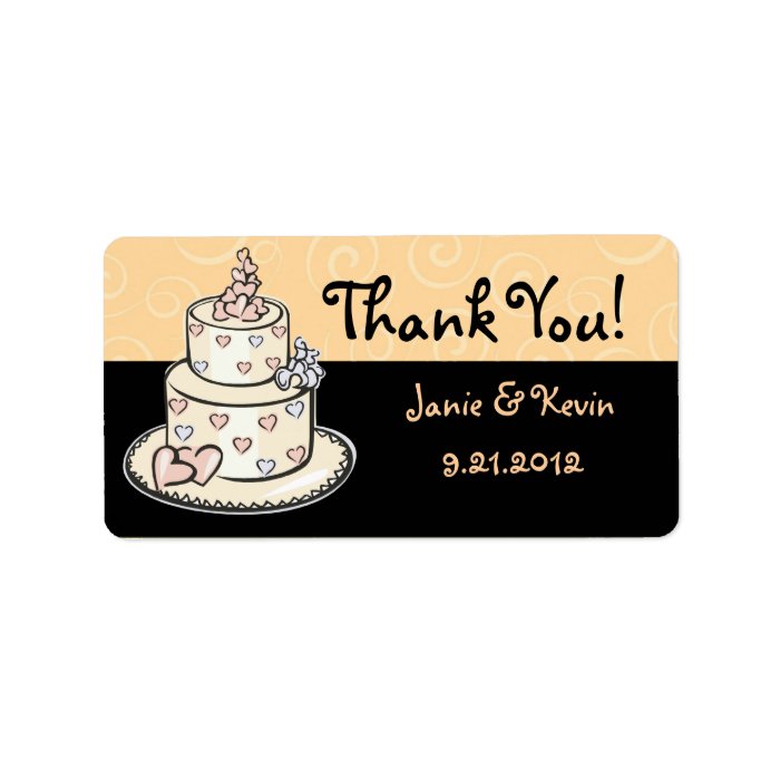 Wedding Cake Thank You Labels