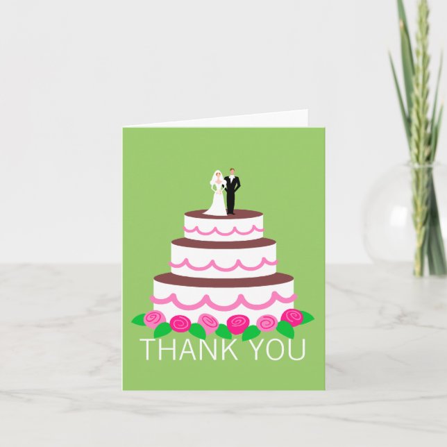Wedding Cake Thank You Note Cards (Front)