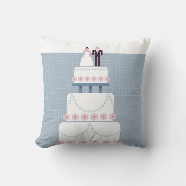 Wedding Cake Throw Pillow (Front)