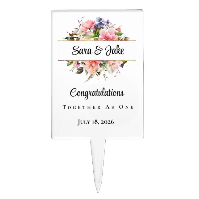 Wedding Cake Topper (Front)