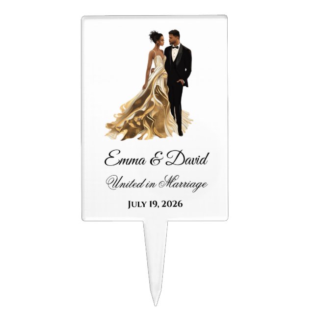 Wedding Cake Topper (Front)