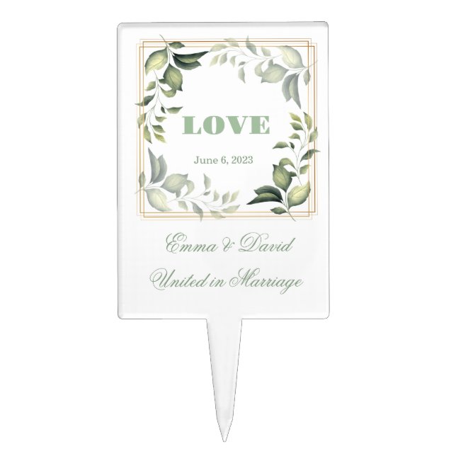 Wedding Cake Topper (Front)