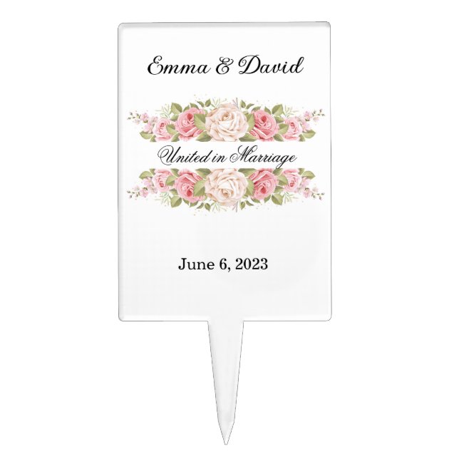 Wedding Cake Topper (Front)