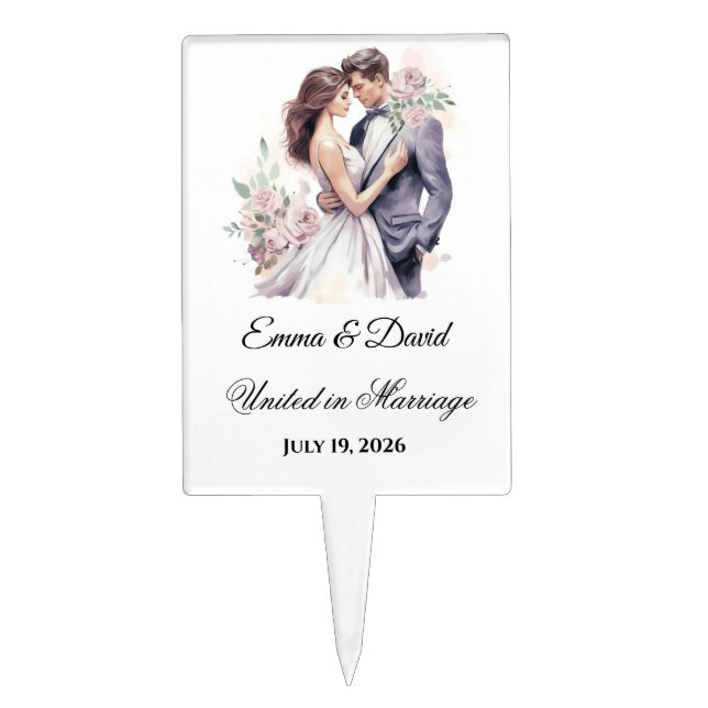 Wedding Cake Topper (Front)