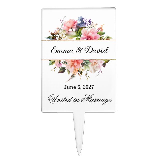 Wedding Cake Topper (Front)