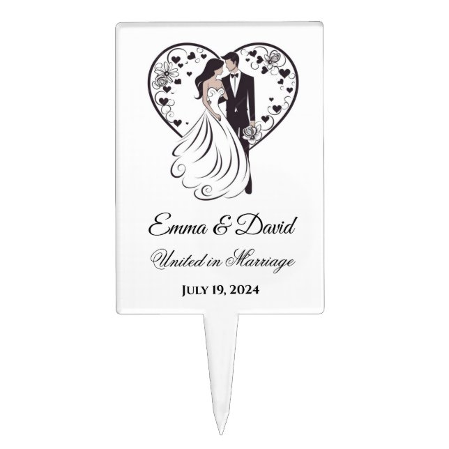 Wedding Cake Topper (Front)