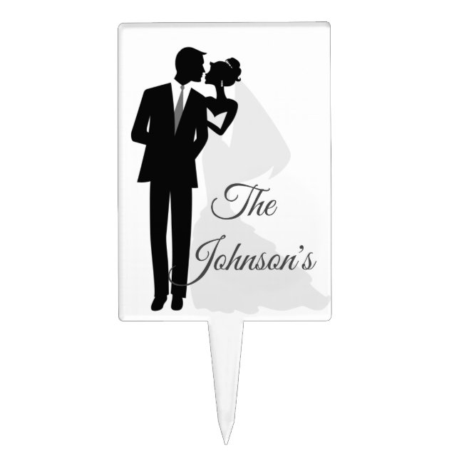 Wedding Cake Topper Bride and Groom  (Front)