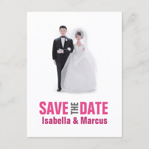 Wedding Cake Topper Save the Date Postcard