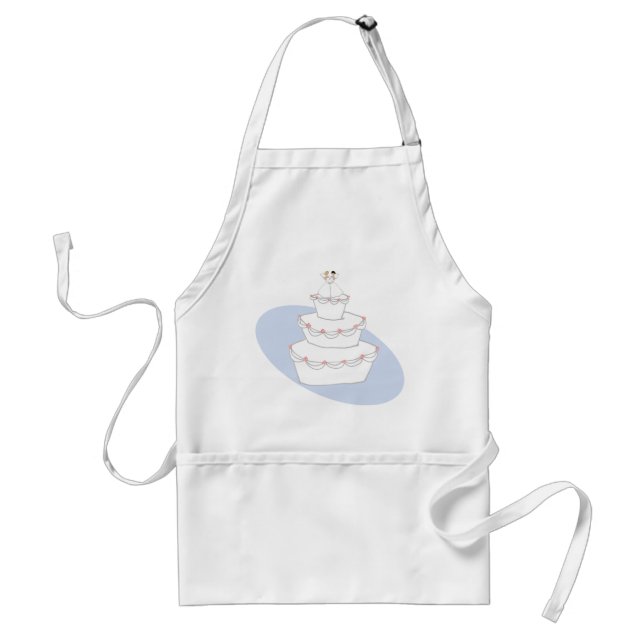 Wedding Cake Two Brides Adult Apron (Front)