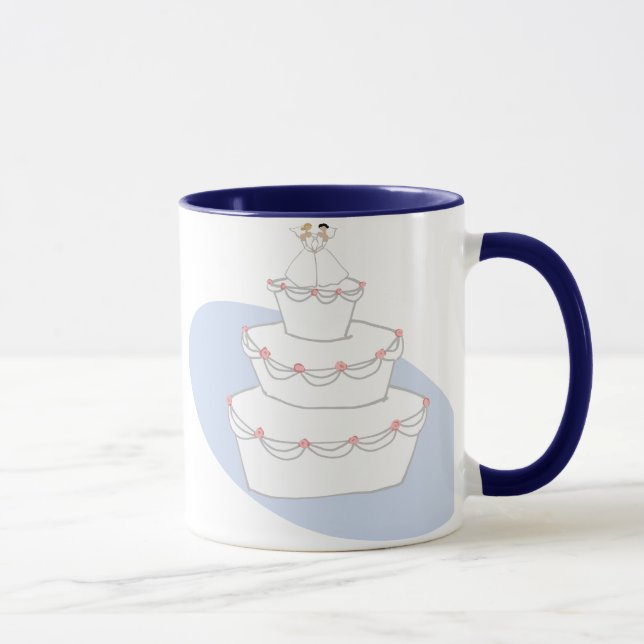Wedding Cake Two Brides Mug (Right)