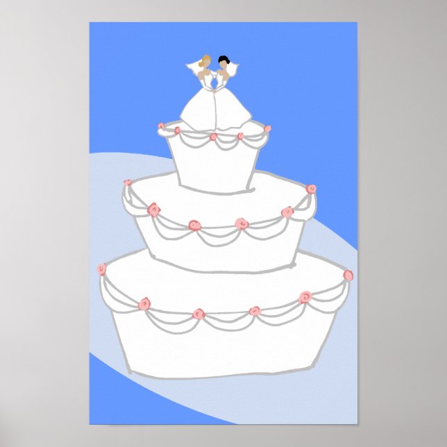 Wedding Cake Two Brides Poster (Front)