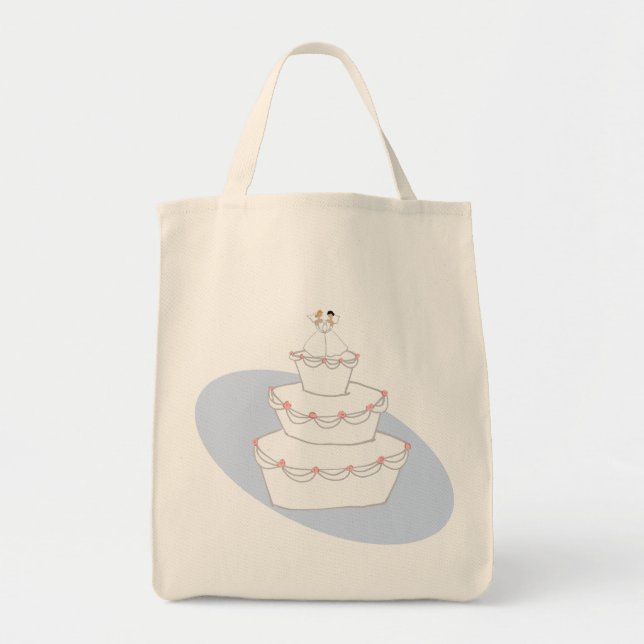 Wedding Cake Two Brides Tote Bag (Front)