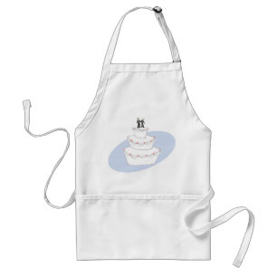 Wedding Cake Two Grooms Adult Apron