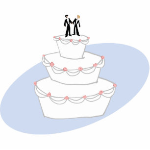 Wedding Cake Two Grooms Statuette
