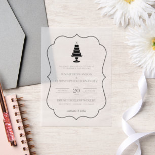 Wedding Cake Vellum Invitations
