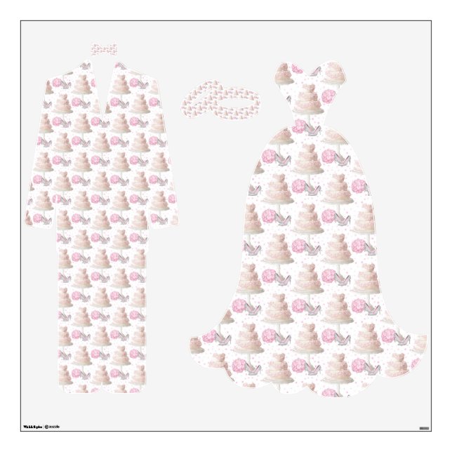 Wedding Cake Wall Decals (Front)