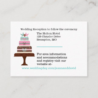 Wedding Cake Wedding Enclosure Card