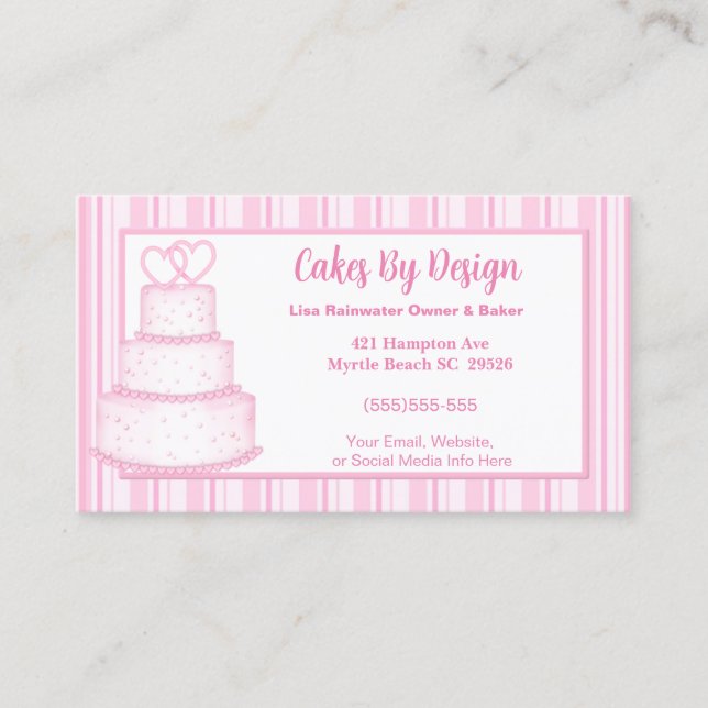 Wedding Cakes Business Card (Front)