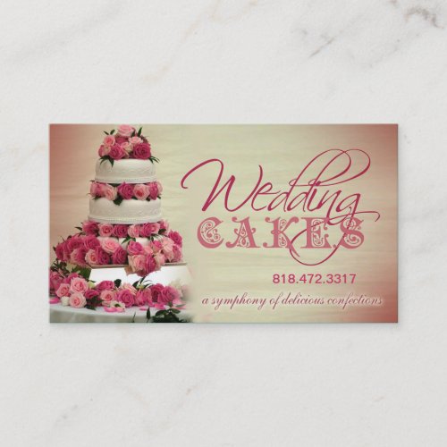 Wedding Cakes Confections Event Planner Business Card