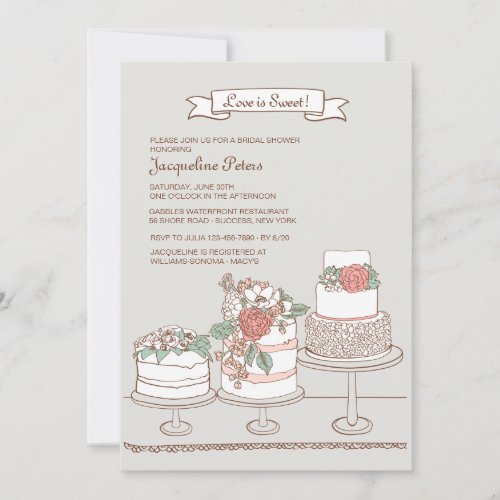 Wedding Cakes Invitation