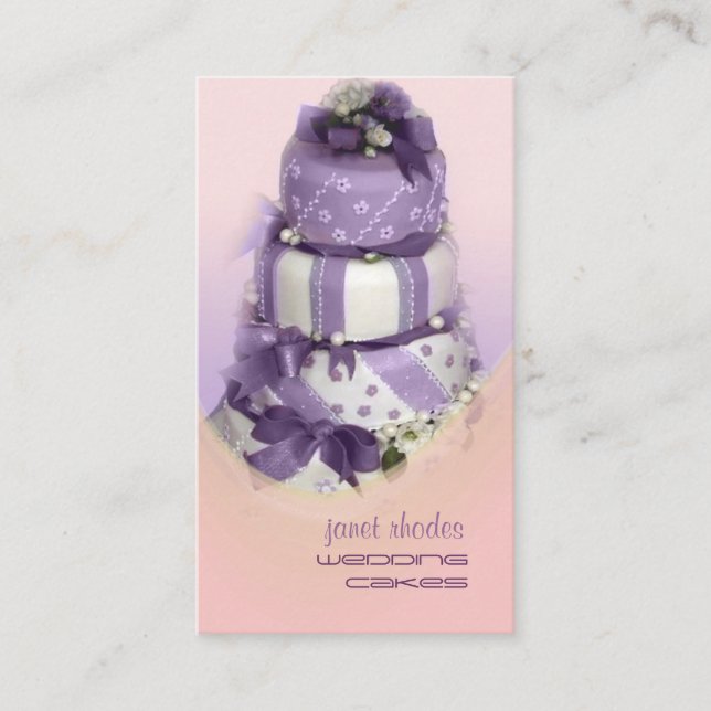 Wedding cakes pastry chef business card (Front)