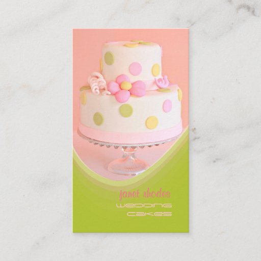 Customizable Wedding cakes pastry chef business card