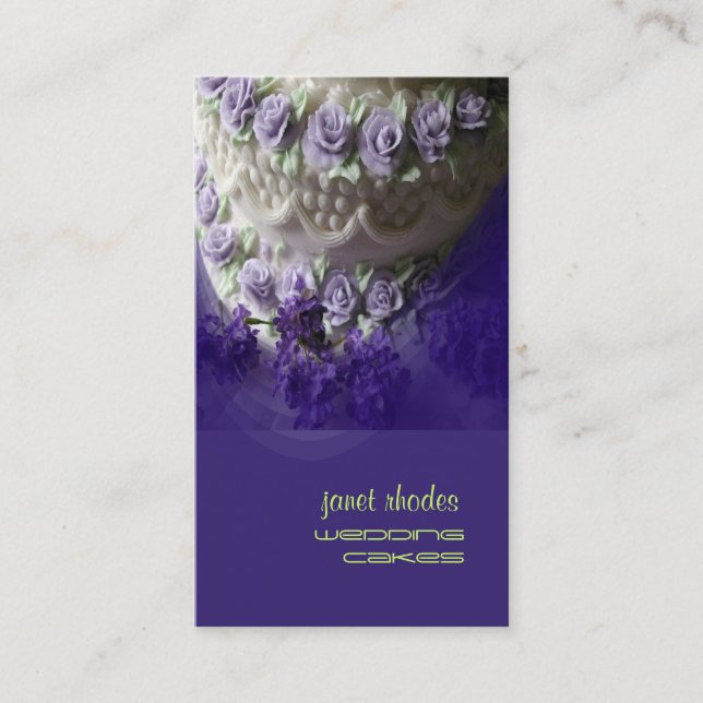 Wedding cakes pastry chef business card (Front)