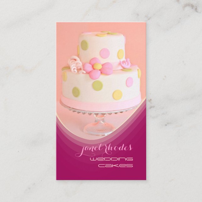 Wedding cakes pastry chef business card (Front)