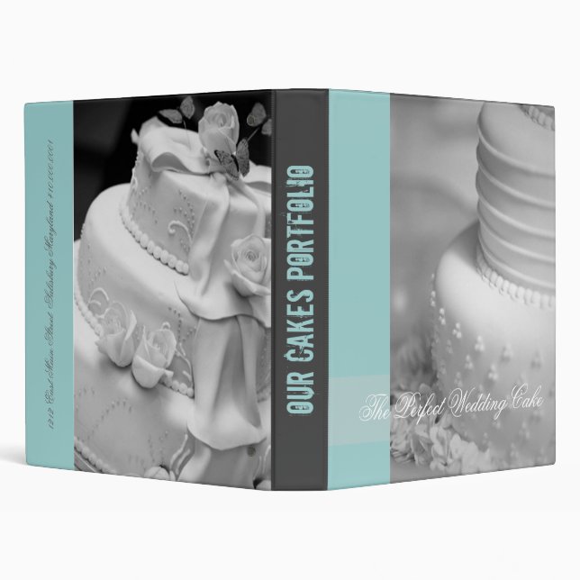 Wedding Cakes Portfolio 3 Ring Binder (Background)