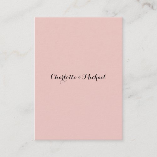 Wedding Calligraphy Elegant Rose Gold Plain Name Enclosure Card